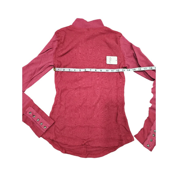 Free People Freya Mock Neck Top Sz M - Picture 9 of 11